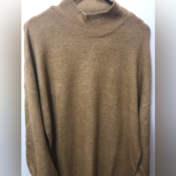 NEW Vero Moda Mock Neck Slouchy Puff Sleeves Soft Stretch Sweater Dress Size XL - Picture 3 of 9